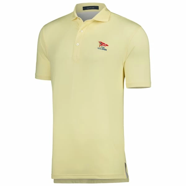 Men's 2023 U.S. Open Turtleson Yellow Clarence Mini Diamond Jacquard Polo - Image 3