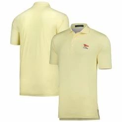 Men's 2023 U.S. Open Turtleson Yellow Clarence Mini Diamond Jacquard Polo