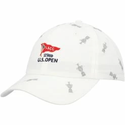Men's U.S. Open Ahead White Newport Allover Print Adjustable Hat