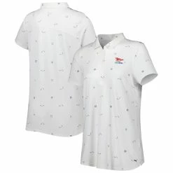 Women's 2023 U.S. Open Puma White/Navy CLOUDSPUN H8 Golf Polo