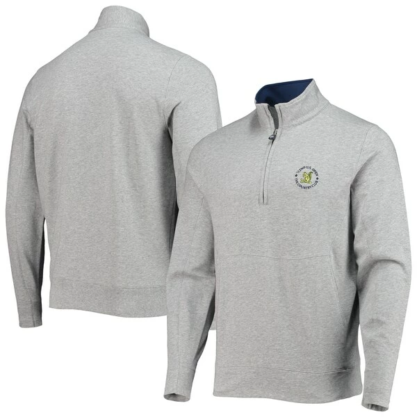 B DRADDY Men's 2022 U.S. Open B. Draddy Heathered Gray/Navy Russel Quarter-Zip Jacket