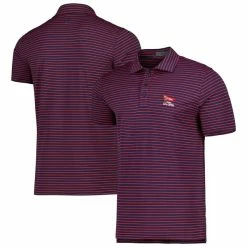 Men's 2023 U.S. Open G/Fore Navy/Red Perforated Stripe Tri-Blend Polo