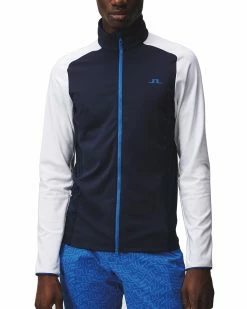 J.Lindeberg Melker Mesh Golf Mid Layer SS23 In Navy