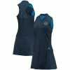 Women's 2022 U.S. Open Adidas Navy Sport HEAT.RDY Sleeveless V-Neck Dress & Shorts