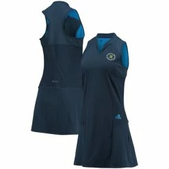 Women's 2022 U.S. Open Adidas Navy Sport HEAT.RDY Sleeveless V-Neck Dress & Shorts