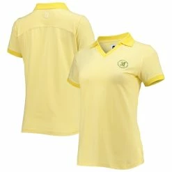Women's 2022 U.S. Open FootJoy Yellow End On End Polo