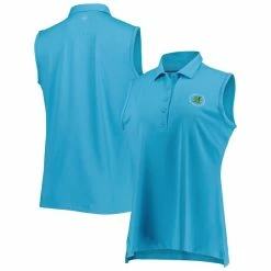 Women's 2022 U.S. Open Peter Millar Light Blue Performance Sleeveless Polo