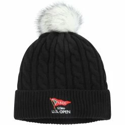 Women's 2023 U.S. Open Ahead Black Pomfret Cuffed Knit Hat With Pom