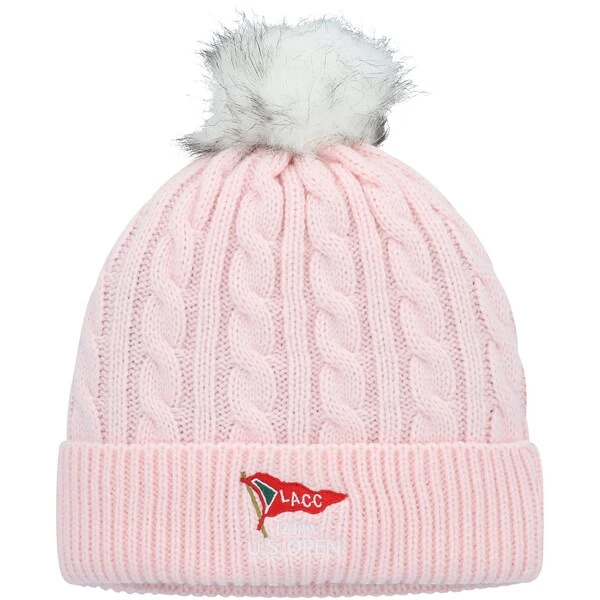 Women's 2023 U.S. Open Ahead Pink Pomfret Cuffed Knit Hat With Pom