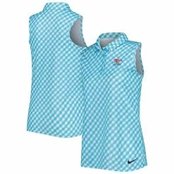 Women's 2023 U.S. Open Nike Light Blue Victory Performance Sleeveless Polo