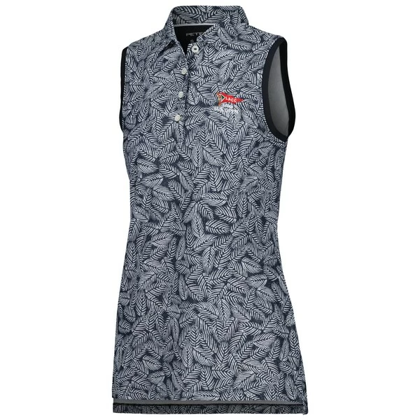 Women's 2023 U.S. Open Peter Millar Black Banded Button Sleeveless Polo - Image 3