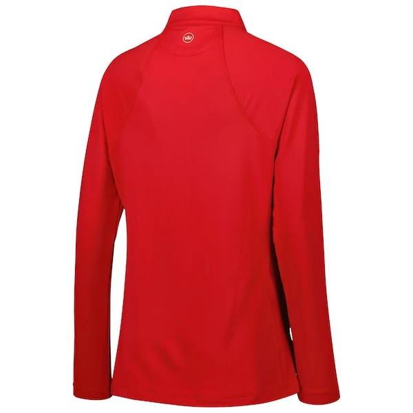 Women's 2023 U.S. Open Peter Millar Red Perth Raglan Layer Sweatshirt - Image 4