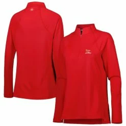 Women's 2023 U.S. Open Peter Millar Red Perth Raglan Layer Sweatshirt