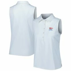 Women's 2023 U.S. Open Renwick Golf White Solid Performance Sleeveless Polo